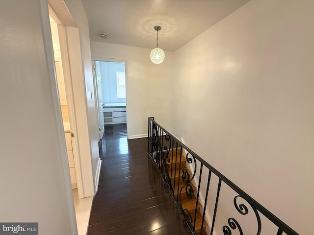 1611 S 28th St, Philadelphia, PA 19145 - corridor with an upstairs landing and hardwood / wood-style floors