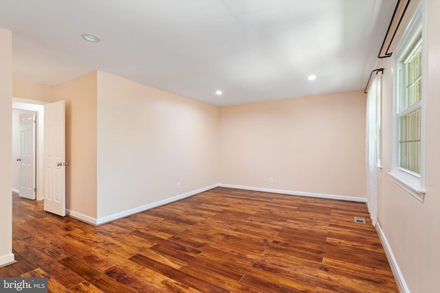 8281 Clifton Farm Ct, Alexandria, VA 22306 - spare room with dark wood-style flooring and recessed lighting