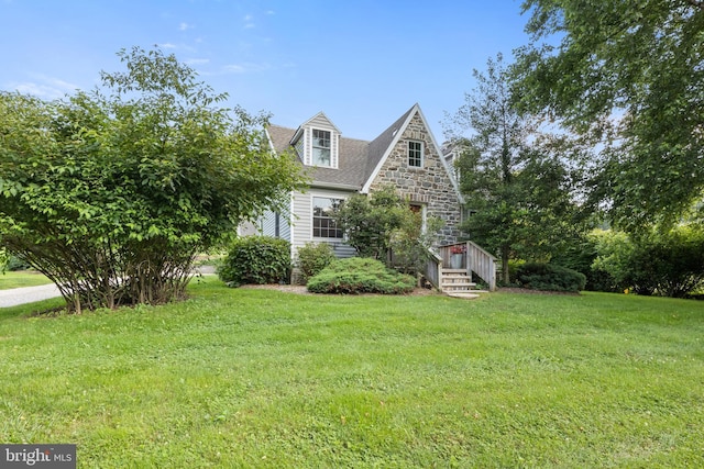 3834 Druck Valley Rd, York, PA 17406 - view of front of house featuring stone siding and a front yard