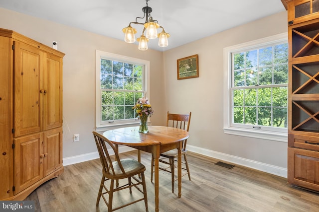 3834 Druck Valley Rd, York, PA 17406 - dining area with light wood finished floors, a chandelier, and plenty of natural light