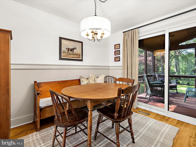 285 Laguna Cir, Severna Park, MD 21146 - dining room featuring a chandelier and light wood-type flooring