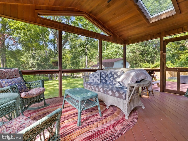 285 Laguna Cir, Severna Park, MD 21146 - wooden terrace with outdoor lounge area and a storage shed