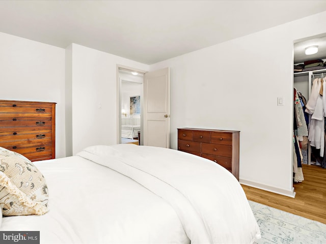 285 Laguna Cir, Severna Park, MD 21146 - bedroom with light wood-style flooring, a spacious closet, and a closet