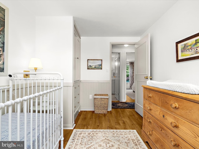 285 Laguna Cir, Severna Park, MD 21146 - bedroom featuring wood finished floors and wainscoting