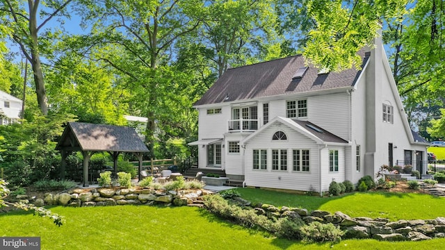2109 Main St, Bethlehem, PA 18017 - rear view of property featuring a gazebo, a yard, and a patio