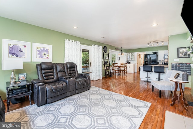 21 Black Bass, Fairfield, PA 17320 - living area featuring hardwood / wood-style flooring and recessed lighting