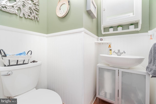 21 Black Bass, Fairfield, PA 17320 - half bathroom featuring wainscoting and vanity