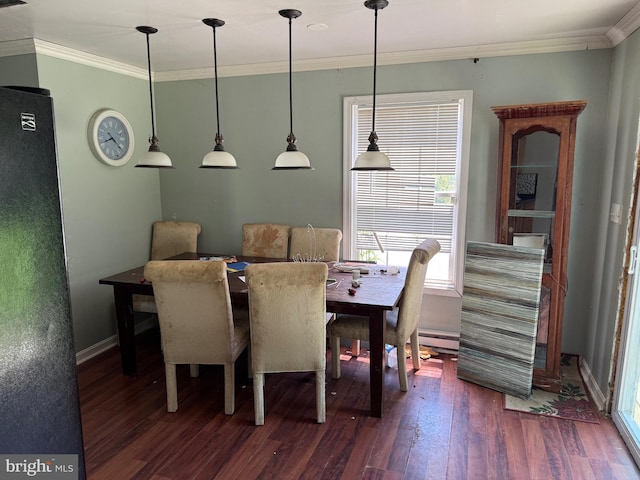 4 Brook Ramble Ln, Townsend, DE 19734 - dining room featuring dark wood-type flooring and crown molding
