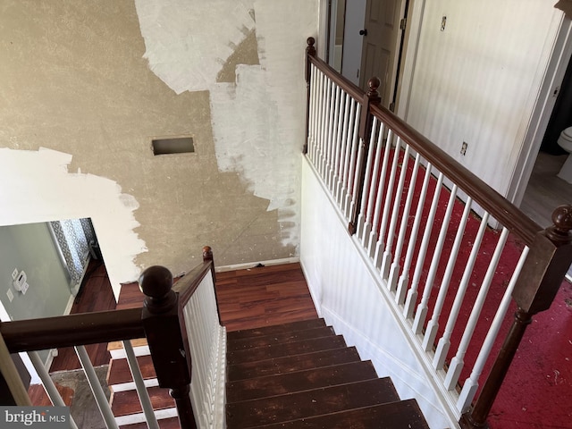 4 Brook Ramble Ln, Townsend, DE 19734 - staircase featuring wood finished floors and baseboards