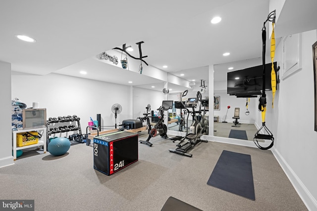 2950 Chain Bridge Rd NW, Washington, DC 20016 - workout room featuring recessed lighting
