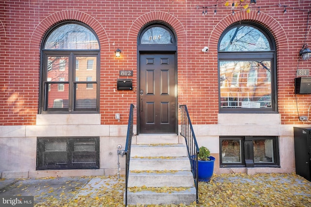 812 N Patterson Park Ave, Baltimore, MD 21205 - view of exterior entry with brick siding