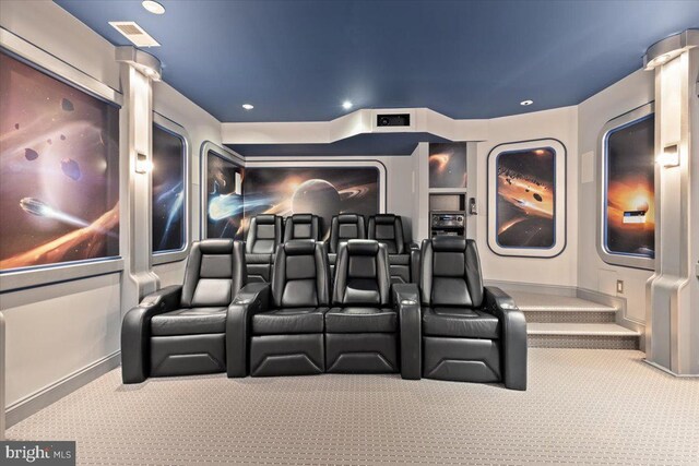 12602 Barto Ln, Reisterstown, MD 21136 - carpeted cinema featuring recessed lighting