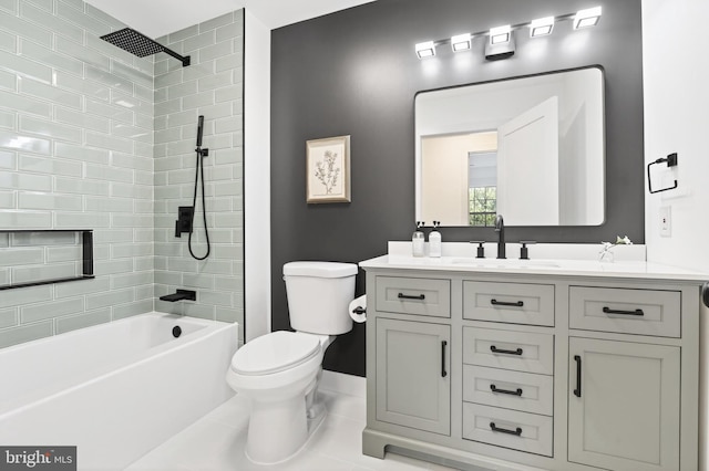 341 Ashford Dr, Lancaster, PA 17601 - bathroom featuring double vanity, bathtub / shower combination, and tile patterned floors