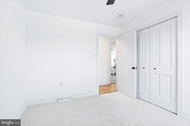 341 Ashford Dr, Lancaster, PA 17601 - unfurnished bedroom with carpet, a closet, and ceiling fan