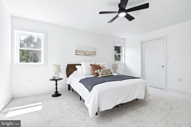 341 Ashford Dr, Lancaster, PA 17601 - carpeted bedroom with baseboards and ceiling fan