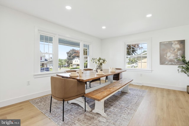 341 Ashford Dr, Lancaster, PA 17601 - dining space featuring plenty of natural light, light wood-style floors, and recessed lighting