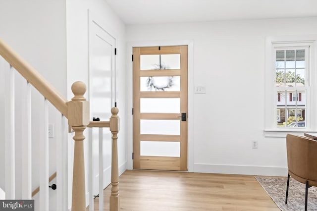341 Ashford Dr, Lancaster, PA 17601 - entryway featuring light wood-style floors and stairs