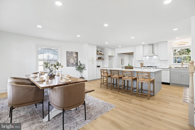 341 Ashford Dr, Lancaster, PA 17601 - dining room with light wood-style floors and recessed lighting