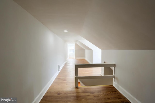 1339 W Spruce St, Coal Township, PA 17866 - bonus room with vaulted ceiling, wood finished floors, and recessed lighting