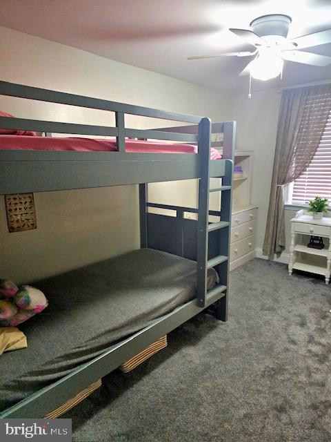 43 Briarcliffe Rd, Glenolden, PA 19036 - bedroom with carpet and a ceiling fan
