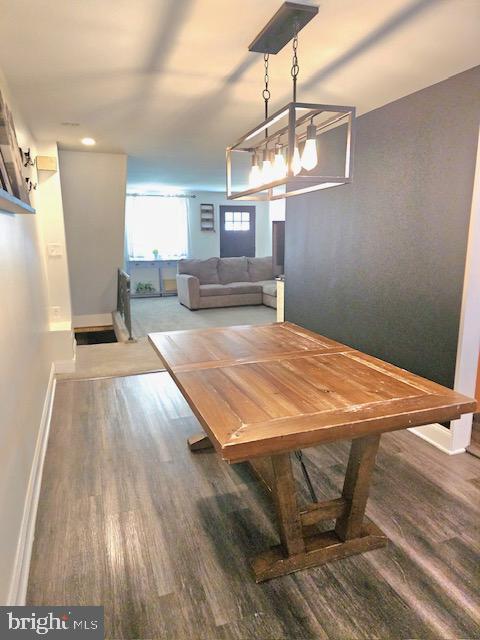 43 Briarcliffe Rd, Glenolden, PA 19036 - dining area featuring wood finished floors and baseboards