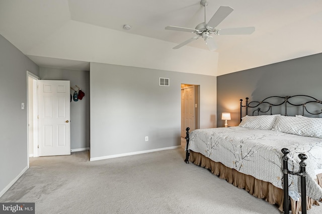 14 Burk Rd, Cochranville, PA 19330 - bedroom featuring carpet floors, lofted ceiling, and a ceiling fan