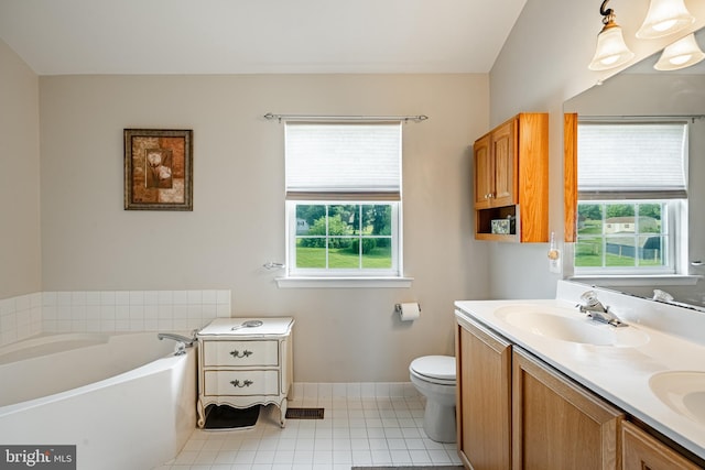 14 Burk Rd, Cochranville, PA 19330 - full bath with double vanity, a garden tub, and tile patterned floors