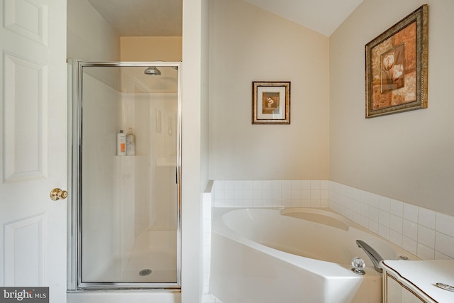 14 Burk Rd, Cochranville, PA 19330 - full bath featuring a stall shower, a bath, and vanity