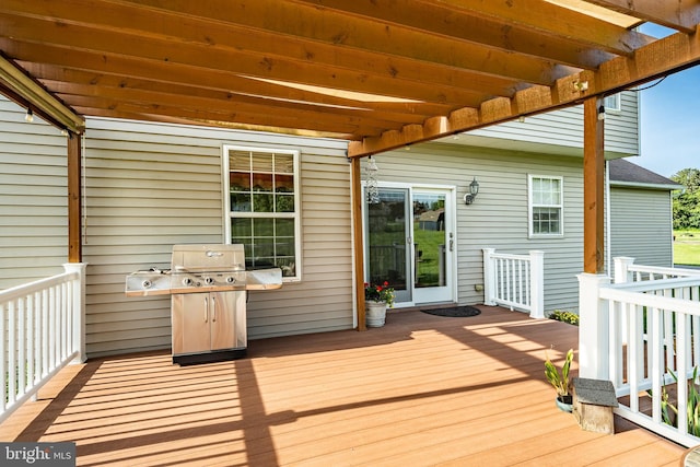 14 Burk Rd, Cochranville, PA 19330 - wooden deck featuring a grill