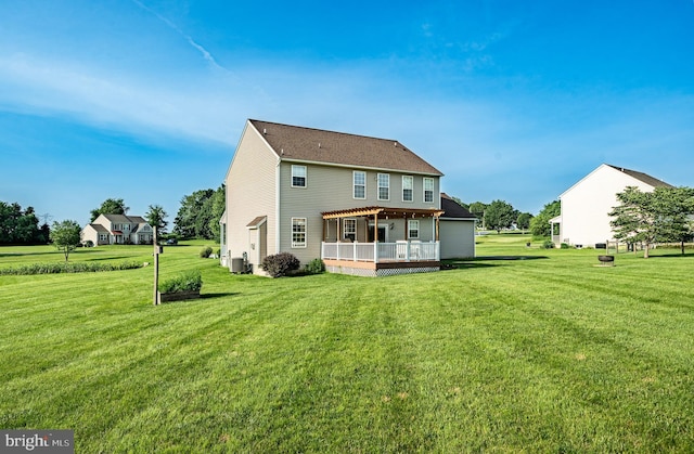 14 Burk Rd, Cochranville, PA 19330 - back of house with a yard and a deck