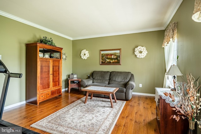 14 Burk Rd, Cochranville, PA 19330 - living room featuring wood finished floors and ornamental molding