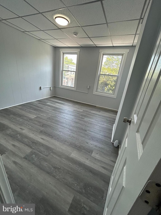 217 Washington St, Trenton, NJ 08611 - unfurnished room with a drop ceiling and wood finished floors