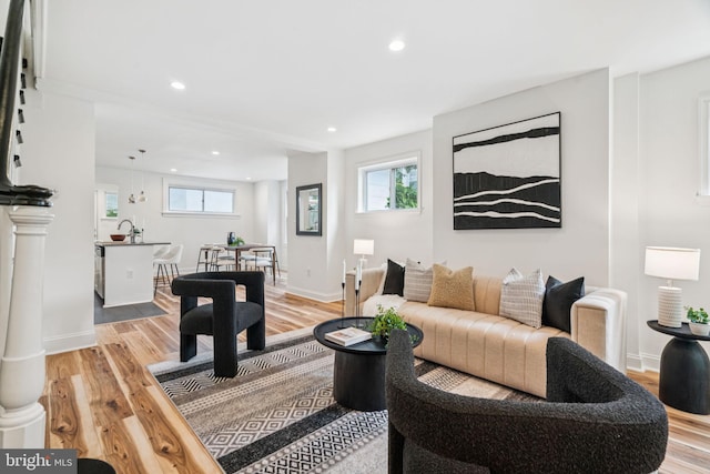 3827 Marshall Rd, Drexel Hill, PA 19026 - game room featuring light wood-type flooring and recessed lighting