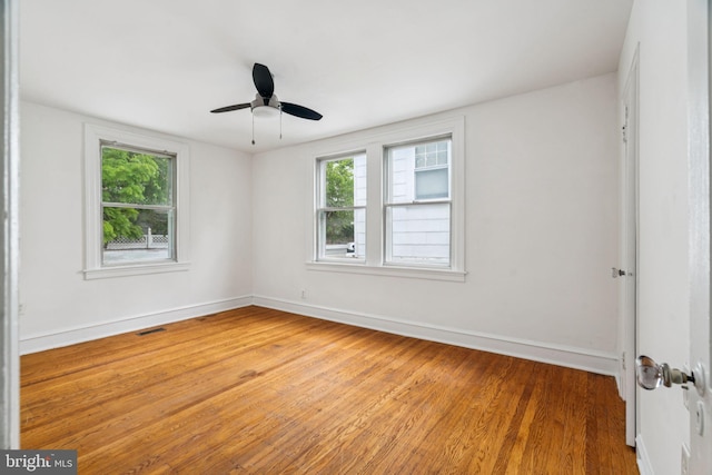 3827 Marshall Rd, Drexel Hill, PA 19026 - unfurnished room featuring wood finished floors and a ceiling fan