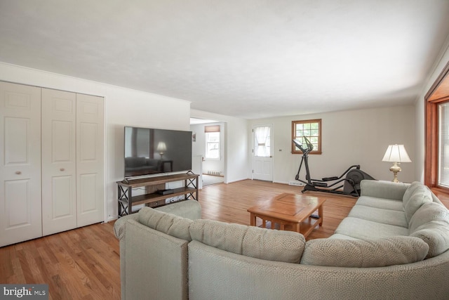 56 Meadowbrook Ave, Hatboro, PA 19040 - living room with wood finished floors and baseboards