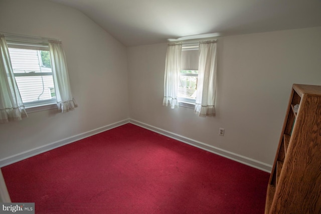 56 Meadowbrook Ave, Hatboro, PA 19040 - unfurnished bedroom featuring vaulted ceiling and dark carpet