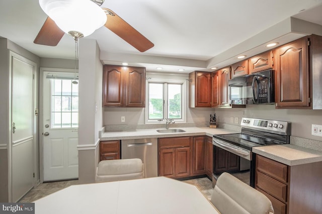 56 Meadowbrook Ave, Hatboro, PA 19040 - kitchen with stainless steel appliances, healthy amount of natural light, light countertops, and recessed lighting