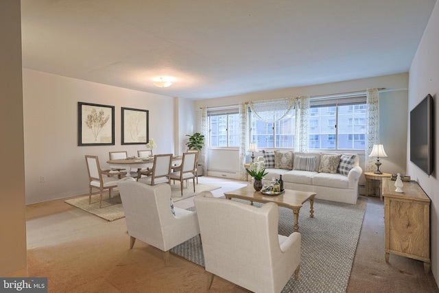 1900 John F Kennedy Blvd Unit 820, Philadelphia, PA 19103 - carpeted living room featuring baseboards