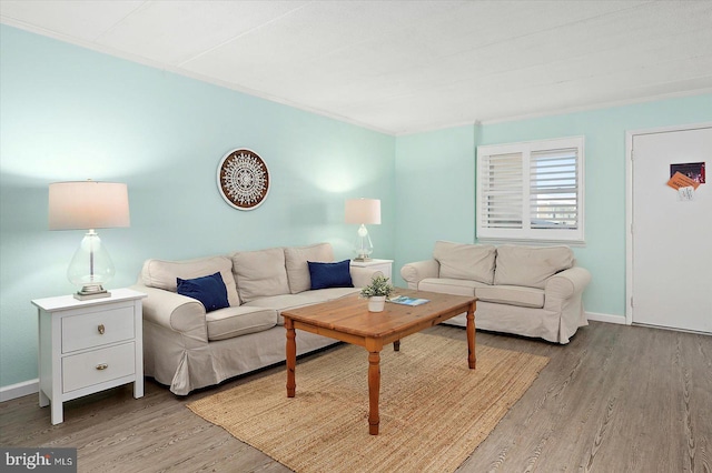 9 76th St Unit 203, Ocean City, MD 21842 - living area featuring light wood-style floors and baseboards