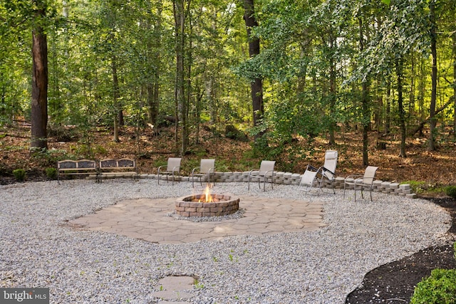 7 Shady Brook Ln, Cranbury, NJ 08512 - view of yard with a fire pit and a patio area