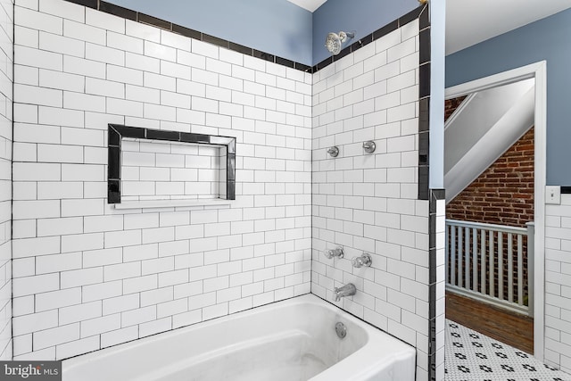 1148 S 12th St, Philadelphia, PA 19147 - full bath with shower / washtub combination and wood finished floors