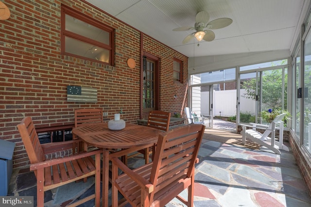 416 Copley Rd, Haddonfield, NJ 08033 - sunroom with ceiling fan, healthy amount of natural light, and outdoor dining space