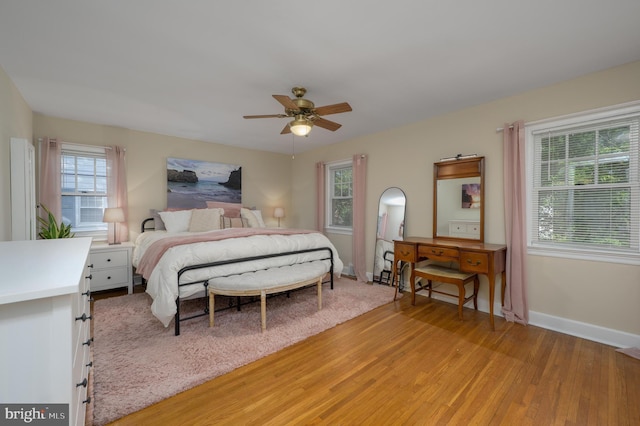 416 Copley Rd, Haddonfield, NJ 08033 - bedroom featuring light wood-type flooring and a ceiling fan