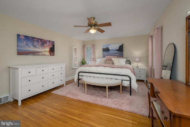 416 Copley Rd, Haddonfield, NJ 08033 - bedroom featuring wood finished floors, a desk, and ceiling fan