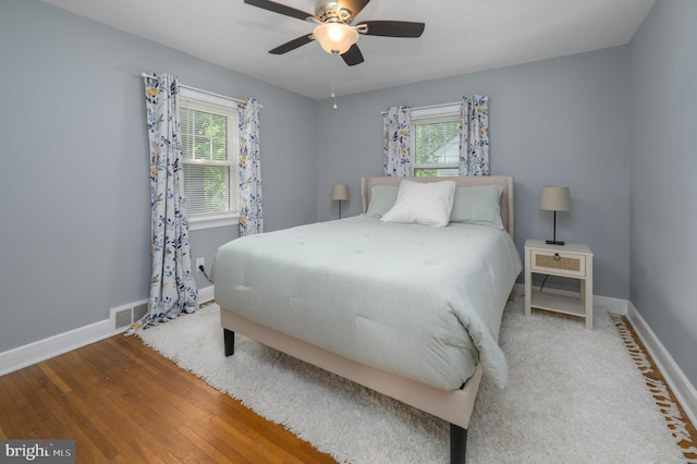 416 Copley Rd, Haddonfield, NJ 08033 - bedroom featuring wood finished floors and ceiling fan