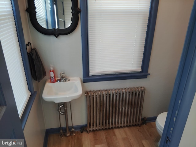 221 Princess St, Hanover, PA 17331 - half bath with radiator and wood finished floors