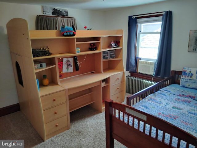 221 Princess St, Hanover, PA 17331 - bedroom with carpet, radiator heating unit, and cooling unit
