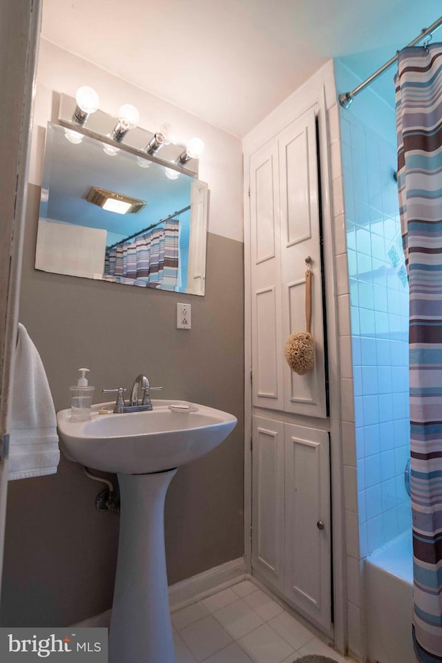 1119 Summit Ave, Front Royal, VA 22630 - bathroom featuring tile patterned floors and shower / bath combination with curtain