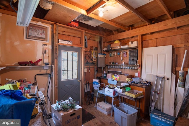 1119 Summit Ave, Front Royal, VA 22630 - misc room featuring wood finished floors and wooden walls