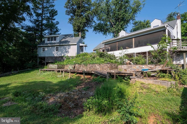 1119 Summit Ave, Front Royal, VA 22630 - view of green lawn with a sunroom